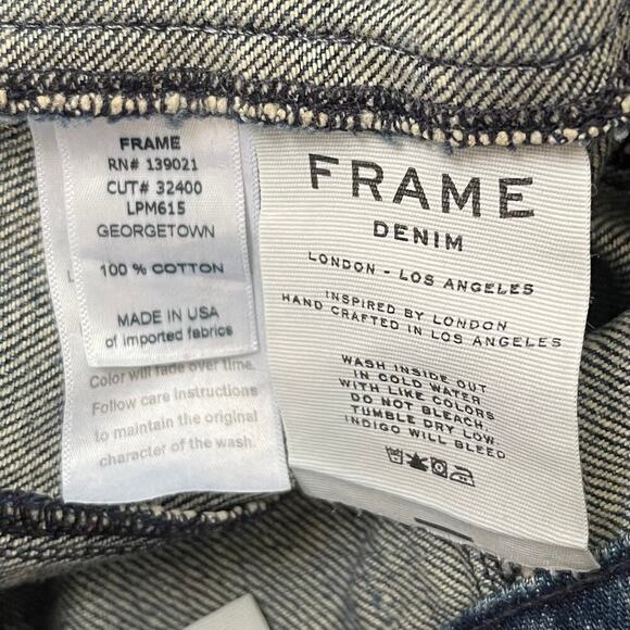 Frame Denim Le Panel Denim Mini Skirt - Blue - Size 25 XS - Picture 7 of 7